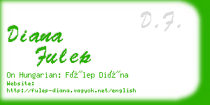 diana fulep business card